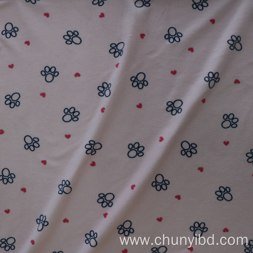 Lovely Design Stretchy Mixed Fabric Poly92% SP8% Printed Peach Single Jersey Fabric For Baby/Kids Sleepwear